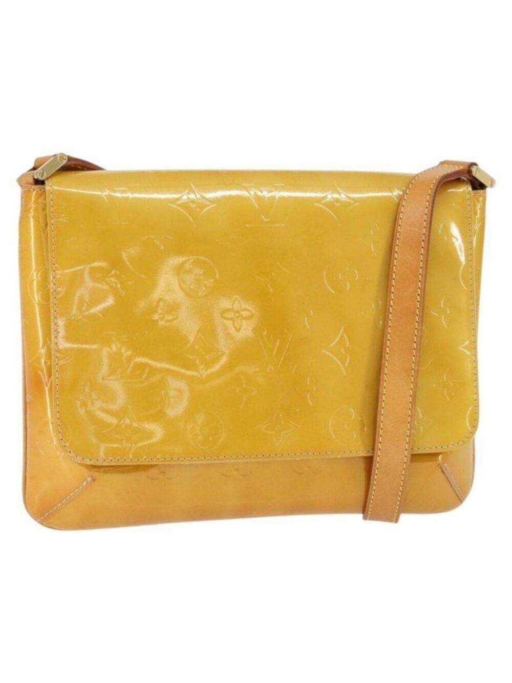 Authentic LOUIS VUITTON Monogram Vernis Thompson Street Bag Beige M91301 LV